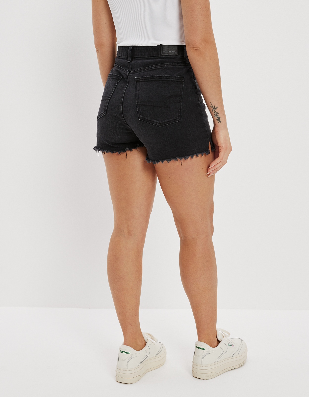 high waisted denim shorts curvy