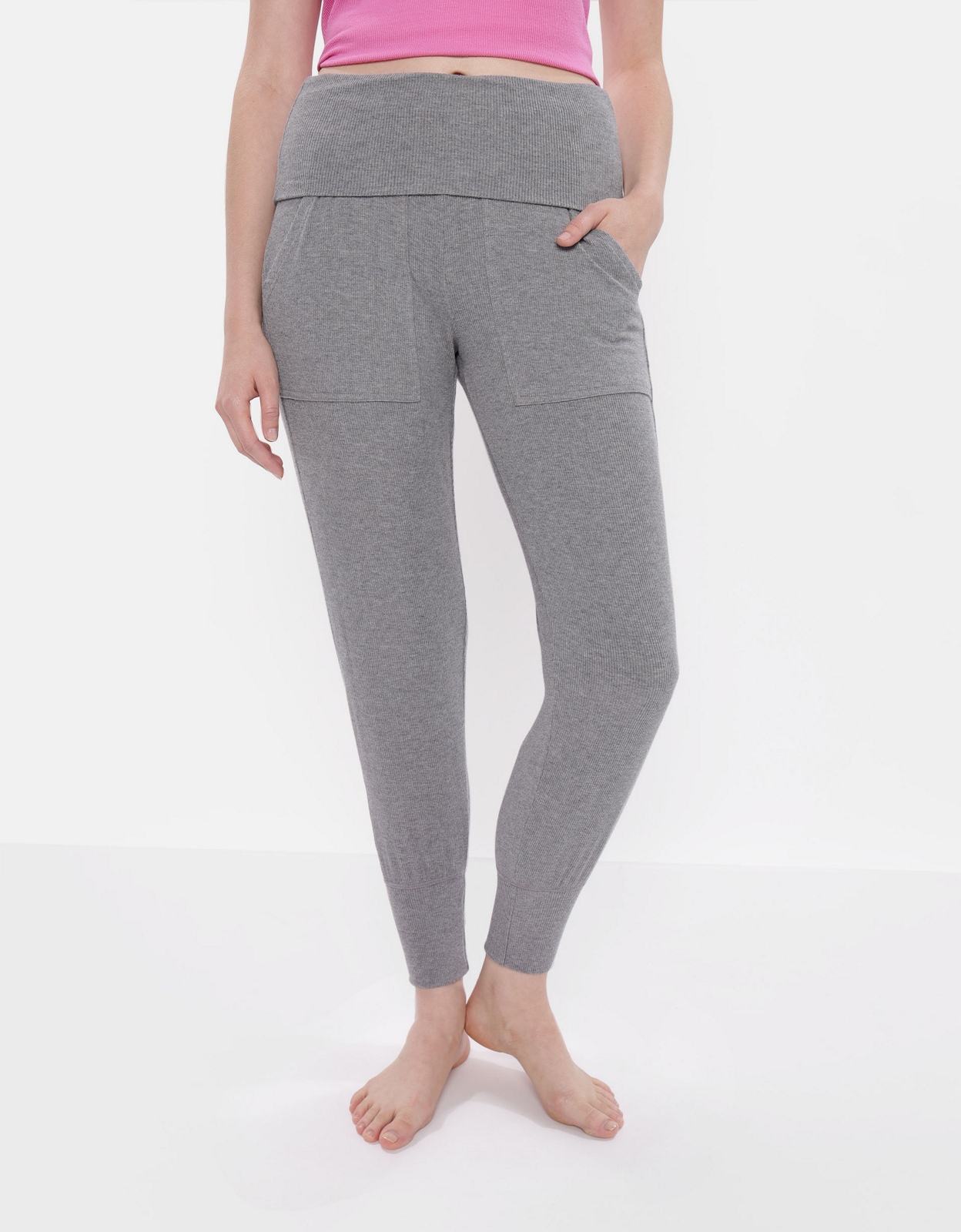 Aerie Real Soft® Ribbed Foldover Jogger