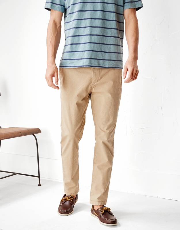 AE Flex Relaxed Straight Lived-In Khaki Pant Men's Toasted Almond